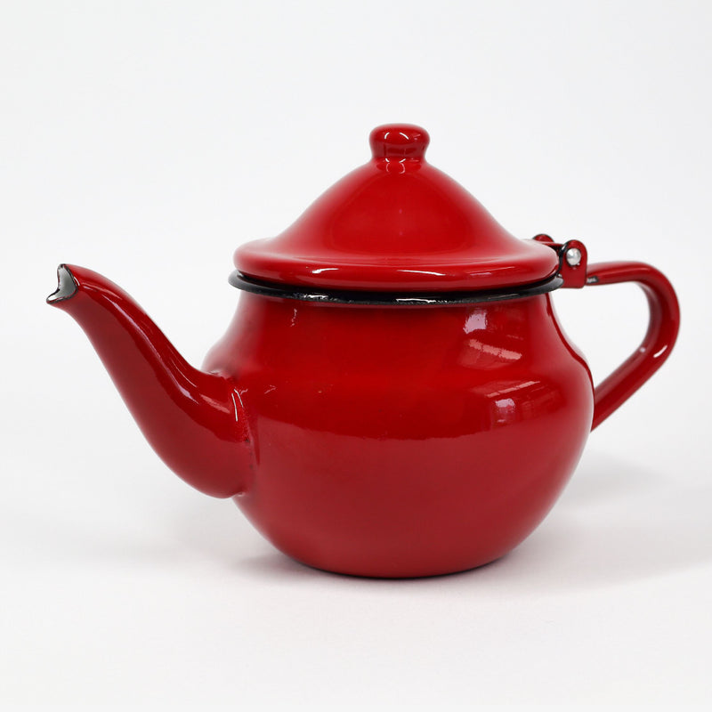 Tetera de té enlozada vintage