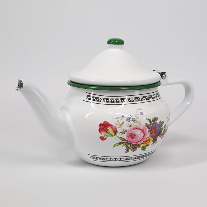 Tetera de té enlozada vintage