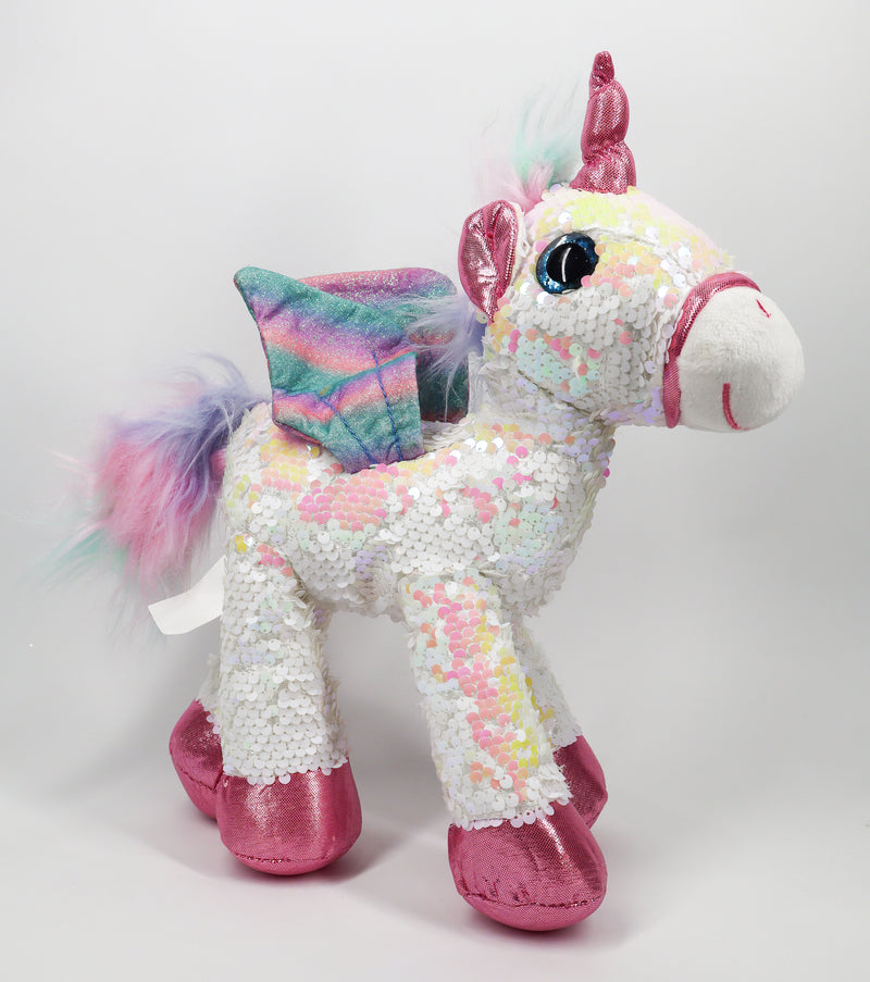 Peluche Unicornio Letejuelas Alas 30cm Blanco