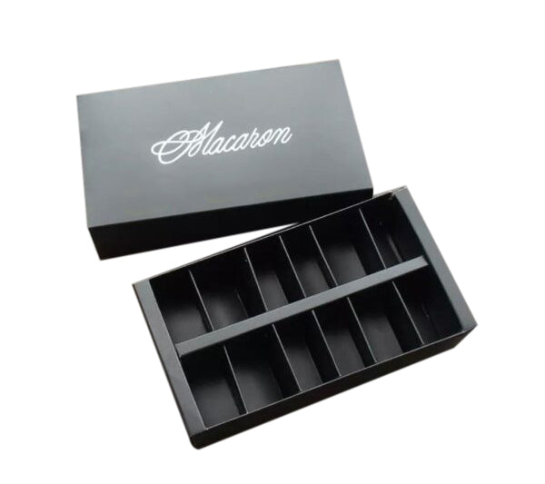 Caja de Macarrón 12 Und. Negro
