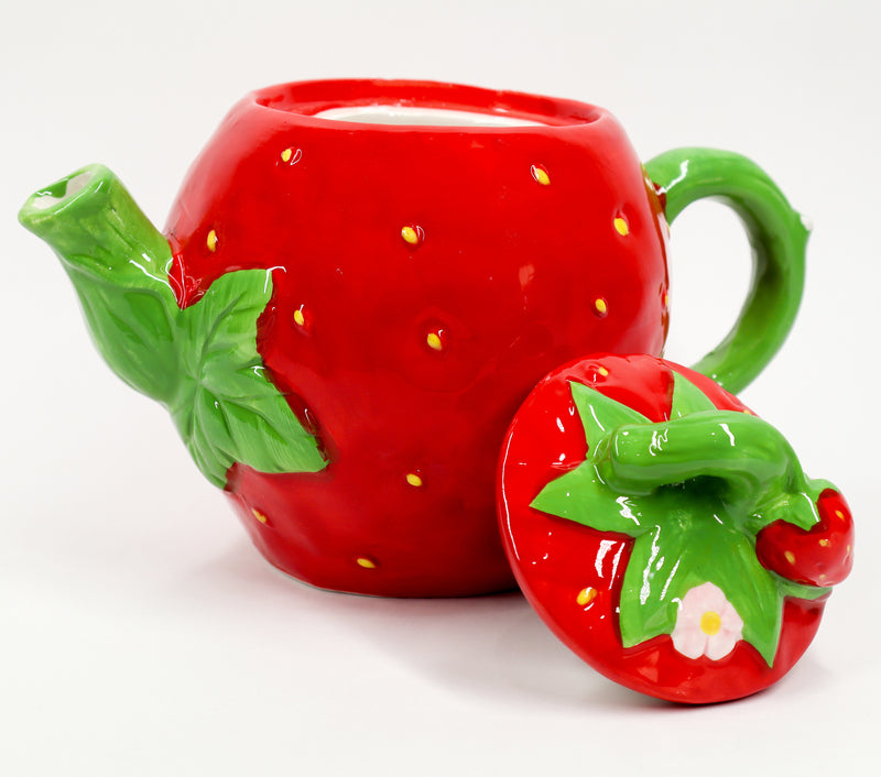 Tetera De Ceramica Forma De Frutilla