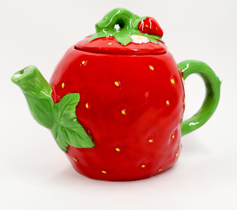 Tetera De Ceramica Forma De Frutilla